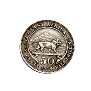 East Africa – 50 Cents – Half Shilling 1954-Back