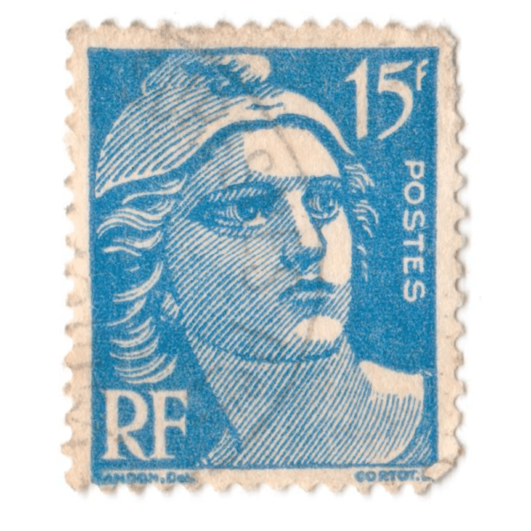 France 15f Marianne Stamp Postage - 1951 3Aed