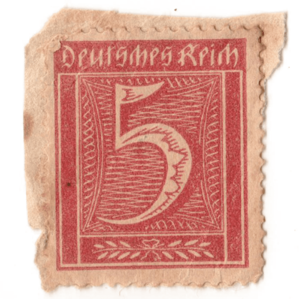 German Empire 177, Rare Watermark 2, Waffles 1921 Paragraph AED 5