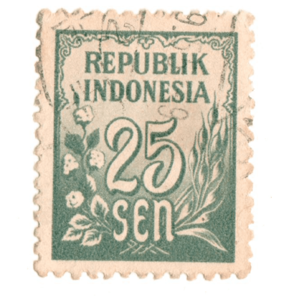 INDONESIA - CIRCA 1951 A stamp printed in Indonesia shows 25 sen series circa 1951 AED 5