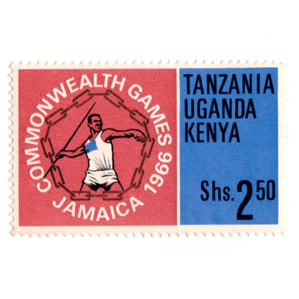 Kenya Uganda Tanzania 50c stamp to celebrate Commonwealth Games 1966 3Aed