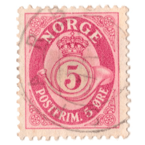 Norway Crown and Post Horn Stamp Postage - 1920