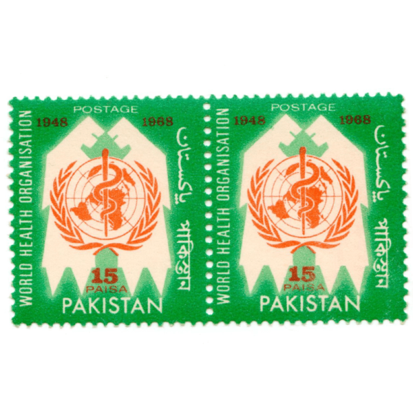 Pakistan World Health Organisation 15p 1968 3Aed