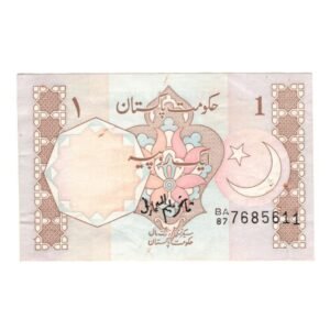 Pakistani One Rupee RS1 Old Note 1983 Front Side-min