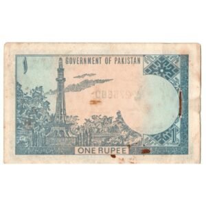 Pakistani One Rupees Old Note Back Side 1975-min