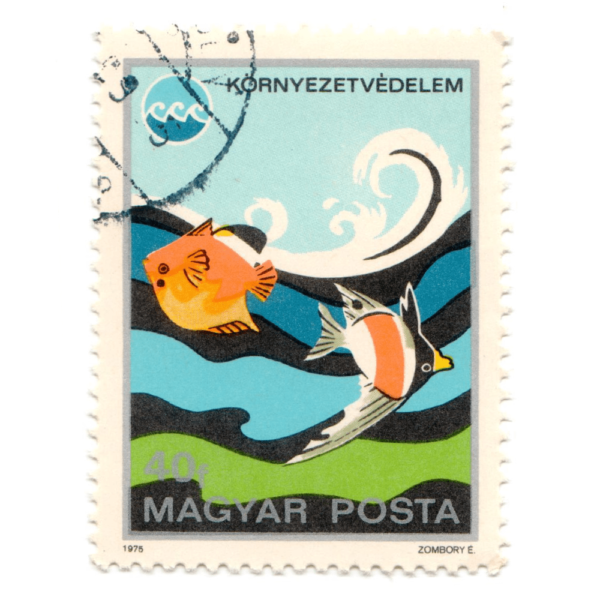 Postage stamp Hungary, Magyar, 1975. Ocean pollution AED 3