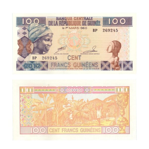 100 Francs Guinea 2012 1