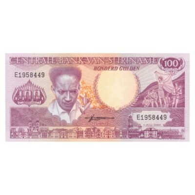 100 Gulden Suriname 1986 UNC Condition