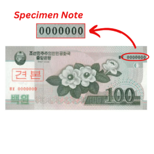 100 Won North Korea 2008 Specimen Note UNC Condition notify