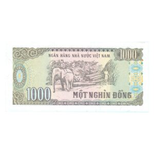 1000 Dong Vietnam 1988 2 back