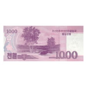 1000 Won North Korea 2018 (2008 Series) back