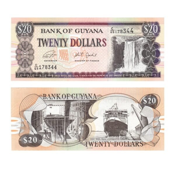 20 Dollars Guyana (1988-1996) 2