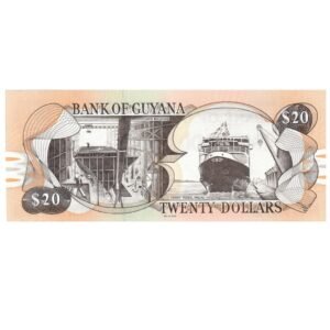 20 Dollars Guyana (1988-1996) 2 back