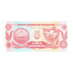 5 Centavos Nicaragua 1991 back