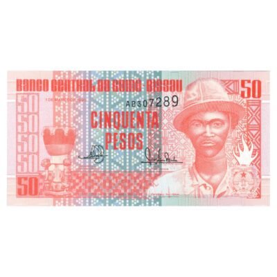 50 Pesos Guinea-Bissau 1990 UNC Condition