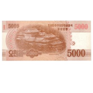 5000 Won North Korea 2013 front