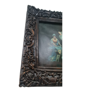 Oil Painting Multicolored Hand-Painted Painting With Antique Style Pomp Frame 150 x 90cm 4