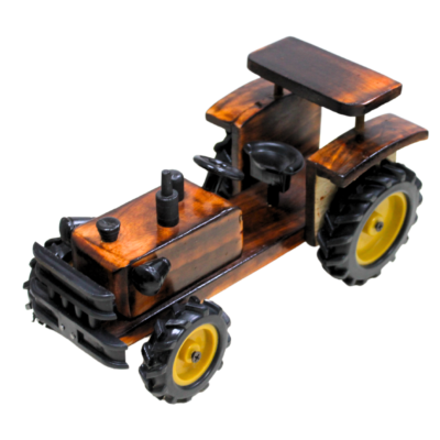 Two Wooden Toy Tractors
