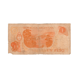 1 Peso Argentina 1970 UNC Condition back