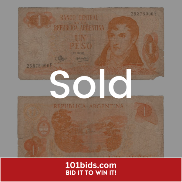 1-Peso-Argentina-1970-UNC-Condition sold