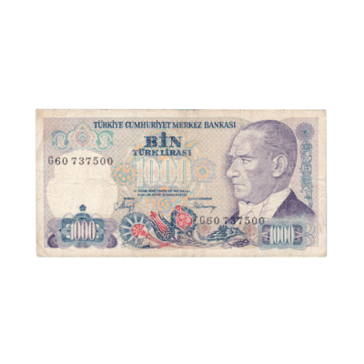 1000 Lira Turkey 1986