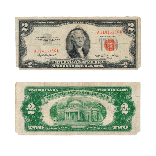 2 Dollars United States of America 1953 UNC Condition