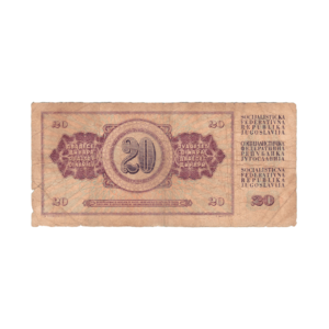 20 Dinara Yugoslavia 1978 UNC Condition back