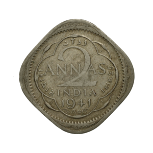 India British 2 Anna 1941 back