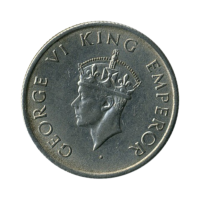 India British Half rupee 1947