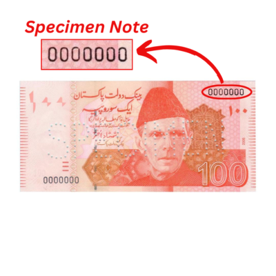 100 Rupees Pakistan 2006 Specimen...