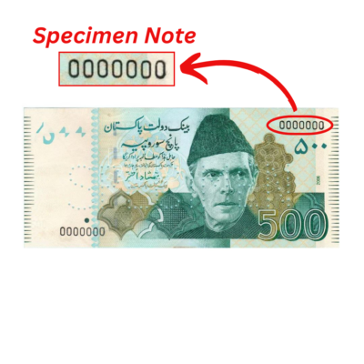 500 Rupees Pakistan 2006 Specimen...