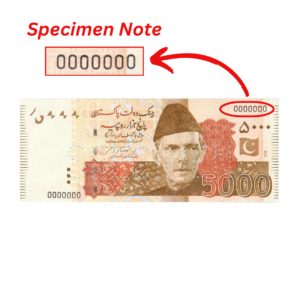 5000 Rupees Pakistan 2006 Specimen Note (UNC Condition)