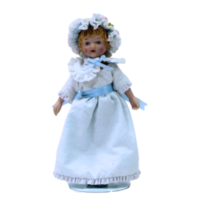 Vintage 1983 Avon Porcelain Collectible Doll Victorian Style Original Outfit With Stand