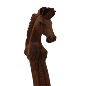 Wooden Hand Carved Horse Head Statue Sculpture Handcrafted Handmade Wood Decorative Home Decor Accent 2