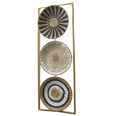 Handmade Woven Wall Basket Plate Frame