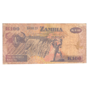 100 Kwacha Zambia 1992 Banknote back