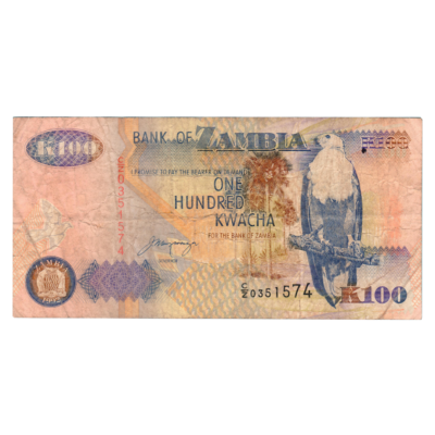 100 Kwacha Zambia 1992 Banknote