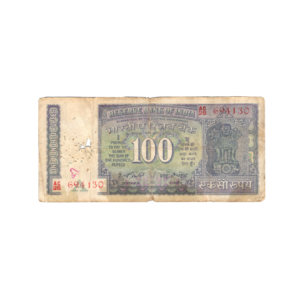 100 Rupees India 1962-70 Banknote NE front