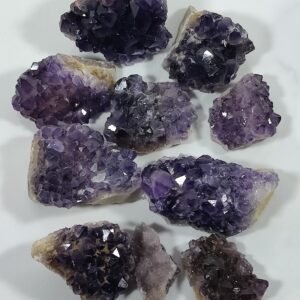 2 Set of Amethyst Crystal Cluster 1