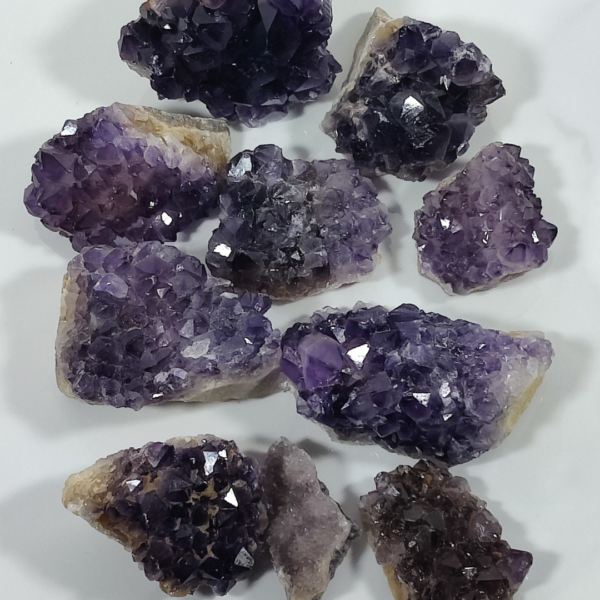 2 Set of Amethyst Crystal Cluster