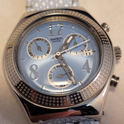 2003 Swatch Chronograph Ladies Watch – Light Blue