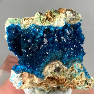 3.1cm Rare Blue Veszelyite on Matrix from China 1