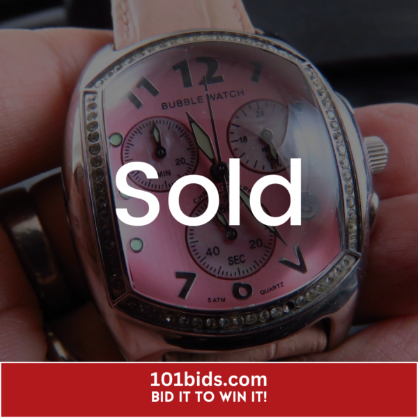 All Steel Bubble Watch Chronograph Quartz Lady Watch Sold