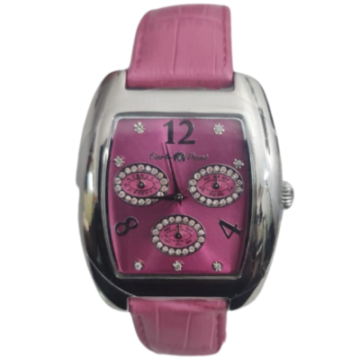 Carlo Viani Pink Dial Diamond Diamanté Ladies Watch Swiss Made Limited Edition