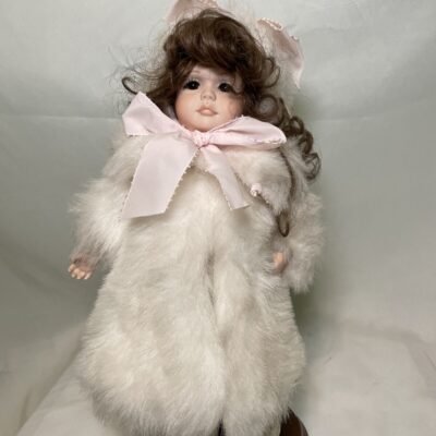 Creepy Cute Vintage Winter Girl Porcelain Doll