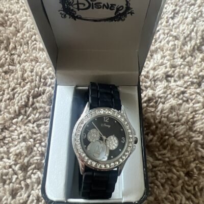Disney Womens Mickey Mouse Rhinestone Watch Mk1094 With Box