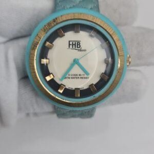 Felix Huber Basel Swiss Stainless Steel Back & Genuine Leather Wrist Watch 1