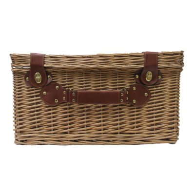 Picnic Basket (Picnic Hamper) with Lid and Handle, Large Capacity Picnic Storage Basket, Lightweight Yet Durable & Affordable, Washable Cotton Cloth, 20 x 13 x 11in.