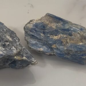 Raw Blue Kyanite Crystal Cluster Pair 3