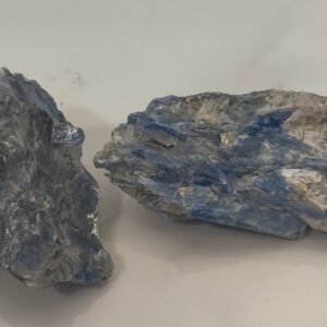 Raw Blue Kyanite Crystal Cluster Pair 4